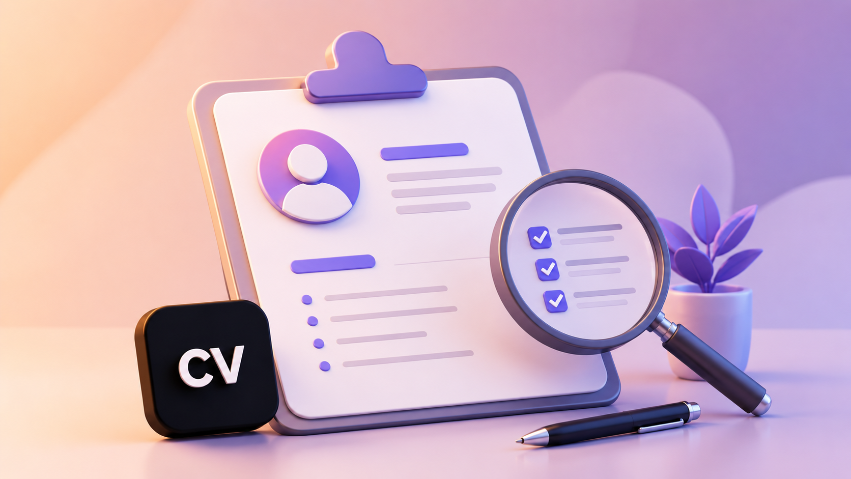 Resume and profile building illustration