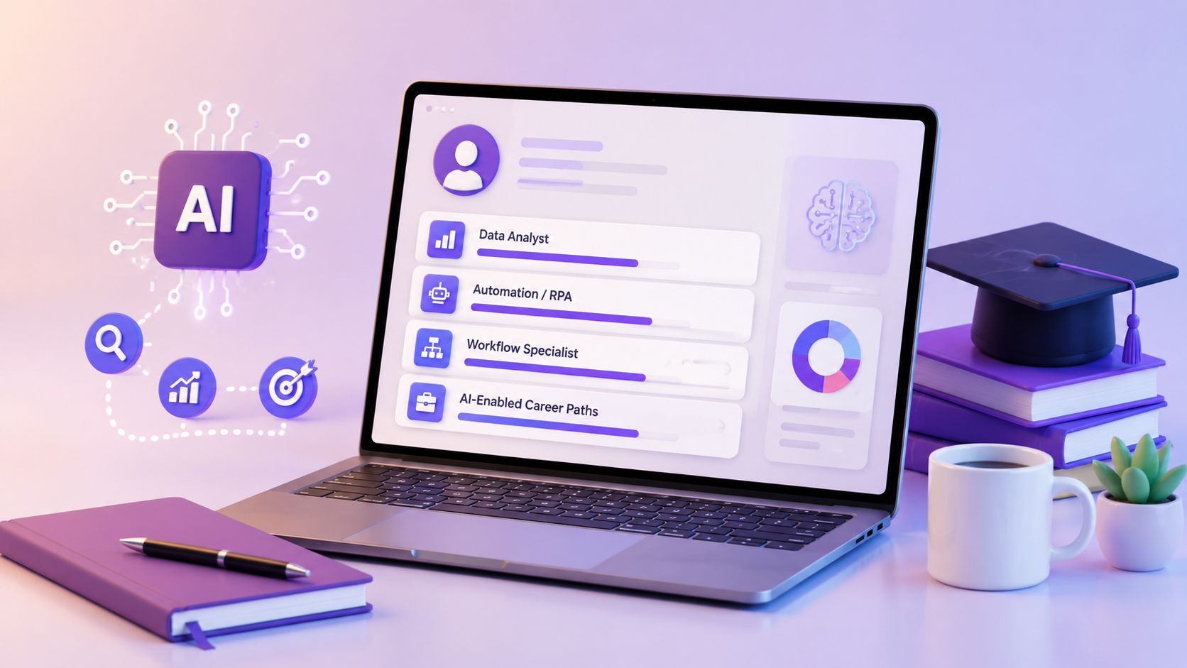 Career-specific AI training illustration